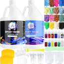 Pmbqifay Epoxy Resin Kit, 1.1 Gallon Clear Resin Epoxy, High-Gloss, No Bubbles, Not Yellowing, Self-Leveling for DIY… — 1