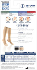 Truform 20-30 mmHg Compression Stockings for Men and Women, Knee High Length, Closed Toe | Black | Medium (1 Pair) | Short Length — 8