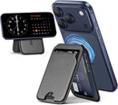 QYQBOON Mag-Safe Wallet Magnetic Wallet for Phone Lightweight Magnetic Phone Pouch Stand Adjustable Leather Mag-Safe Card Holder for iPhone 17/16/15/14/13/12 Series, Not for iPhone 13/12 Mini (Black) photo 1