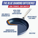 Blue Diamond 10" Diamond Infused Ceramic Nonstick Frying Pan Skillet, Blue