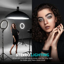 Weilisi 10" Ring Light with Stand 72'' Tall & Phone Holder,38 Color Modes Selfie Light with Tripod Stand,Stepless Dimmable/Speed LED Ring Light for iPhone & Android,YouTube, Makeup,TIK Tok photo 3