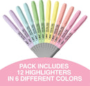 BIC Brite Liner Grip Pastel Highlighter Set, Chisel Tip, 12-Count | 12 Count (Pack of 1) — 5
