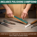 BeaverCraft Leather Strop for Knife Sharpening - Double-Sided Knife Strop & Stropping Compound Kit - Honing Strop Block 14" for Woodcarving Tools, Chisel Knife Sharpening Kit Leather Sharpener LS6P1 — 7
