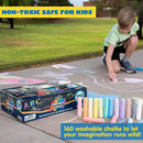 JOYIN 160 PCS Sidewalk Chalks Set-16 Colors Non-Toxic Washable Jumbo Chalk for Outdoor Art Play, Painting on Chalkboard, Blackboard and Playground — 6