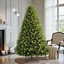 6 FT Pre-lit Christmas Tree Spruce with Remote Control, 300 Warm White Multi-Color Changing LED Lights, Artificial Hinged/Feel Real/Realistic for Home, Holiday Decoration Dual Color LED — 1