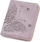 KITEVIUN Small RFID Wallet Women Ultra Thin Slim Womens Wallet Mini Compact Bifold - Purple — 1