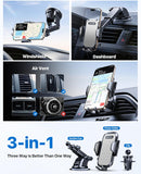 andobil Car Phone Holder, True Military-Grade 95+LBS Strongest Suction Cell Phone Mount for Car Dashboard Windshield Vent Easy Clamp Truck Cradle Stand for iPhone 18 Pro Max 17 16 15 14 13 Android | Grey photo 6