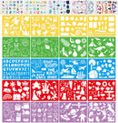 Stencil Drawing Kit for Kids, 25 Pcs Plastic Drawing Stencils with 400+ Shapes, Great Birthday Gift for Boy Girl — 2