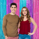 Voircoloria Blue Purple Pink Fringe Backdrop Curtains, 3.3x8.2ft, 3 Pack | 61 Blue Pink and Purple — 7