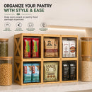 Bamboo Snack & Pantry Organizer, Stackable Pull-Out Drawers, 2 Pack — 2