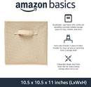 Amazon Basics Collapsible Fabric Storage Cubes Organizer with Handles, Sturdy Storage Bins for Organization, 10.5" x 10.5" x 11", Beige, 6-Pack — 2