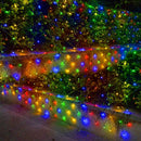 Christmas Lights Outdoor, 200 LED 9.8FT x 6.6FT Waterproof Net Lights Clear Wire Plug in with 8 Modes, Christmas Mesh Lighted Decorations for Xmas Indoor Tree Bush Yard Home Decor, Multi-Colored — 3