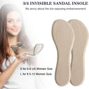 2 Pairs Gel Cushion High Heel Inserts, Self-Adhesive Sandal Inserts Insoles Women, New Anti Slip Design, 3/4 Invisible Dress Shoe Inserts, Shock Absorption Pain Relief, 2 Beige Women 5-8 — 6