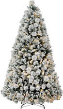 HOMCOM 7.5 ft Artificial Prelit Christmas Tree with Realistic Fraser Fir — 1