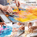 PHOENIX Small Stretched Canvas for Painting 6x6 Inch/7 Value Pack, 8 Oz Triple Primed 5/8 Inch Profile 100% Cotton White Blank Canvas, Square Framed Canvas for Oil Acrylic & Pouring Art | Studio Set (8 Oz.) | 6"x6" — 6