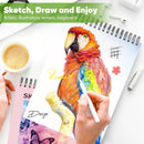 Soucolor Sketch Book 9" x 12" for Teen Girls, Cute Pink Sketchbook | 9" x 12" (Pack of 1) — 6