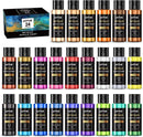 Artme Metallic Acrylic Paint Set, 24 Metallic Colors in 2 oz/60ml Bottles, Metallic Shining Acrylic Paint, Rich Pigments Paint Perfect for Artists, Beginners on Canvas, Rocks, Wood, Fabric, Ceramic — 1