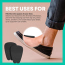 COMFWALK Felt Tongue Pads for Shoes - Soft Self-Adhesive Shoe Inserts - Black, 3 Pairs — 3