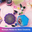 KISREL Epoxy Resin Kit for Beginners, 32oz Resin Kit with Coaster Molds — 3