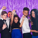 20 Pack Purple Backdrop Tinsel Streamers Foil Fringe Backdrop Halloween Party Decorations Purple Backdrop Curtain Birthday Graduation Bachelorette Christmas New Year Party Decorations | 39.4"w X 78.7"l (Pack of 20) — 6