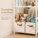 Storage Cubes 8 Pack, 11 Inch Fabric Storage Cubes Organizer Bins with Labels, Odor-Free & Sturdy PP Structure, Cubby Baskets for Closet, Shelves, Toys & Nursery (Beige) — 5