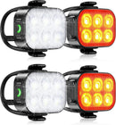 Zewdov Bike Lights for Night Riding, Rechargeable Bike Taillight | Black | 2 SET — 8