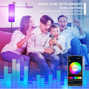 FRIDEKO HOME Floor Lamp, 9W 800LM Color Changing Smart Bulb, Beige Shade — 5