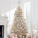 Best Choice Products 6ft Prelit Tinsel Christmas Tree w/Twinkling LED Lights, Artificial Seasonal Holiday Decoration w/ 250 Lights, 1,000 Branch Tips, Metal Stand - Silver — 1