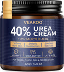 Veakoo Urea Cream 40 Percent for Feet Maximum Strength, Foot Cream with 2% Salicylic Acid, Dead Skin Cuticle Callus Remover, Urea Lotion for Intensive Repair of Dry Cracked Heels Hands — 1