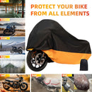 Motorcycle Cover Waterproof for Harley Davidson Street Glide Touring XXXL Orange — 2