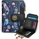 Icycay Cat Small Wallet Women RFID Blocking Bifold Cute Credit Card Holder - Owl — 1