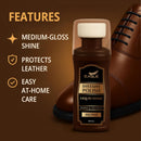 Eagle Liquid Shoe Polish Instant Shine – Quick-Dry Leather Polish with Built-In Sponge Applicator & 2 Cleaning Wipes | Brown — 3
