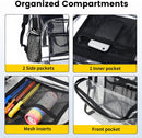 Vorspack Clear Backpack for School, Heavy Duty See Through Bookbag, Black | Large — 4