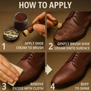 Eagle Shoe Cream Polish Kit – 3 Piece Boot & Shoe Polish with Shoe Cream, Shine Cloth & Applicator | Combo Pack (Black, Brown, Neutral) — 7