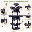 Globlazer Big XXL Cat Tower for Indoor Multiple Cats, F80, Dark Grey — 4