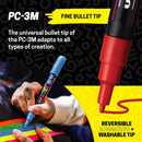 posca Paint Markers, 3M Fine Point Acrylic Paint Pens with Reversible Tips, Art Supplies For Gifts, Decorations Fabric, Metal, Glass, Wood and Canvas, Set of 15 — 3
