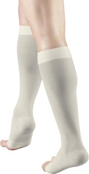 Truform Sheer Compression Stockings, 15-20 mmHg, Women's Knee High Length, Open Toe, 20 Denier, Ivory, 2X-Large | 2X-Large (1 Pair) — 5