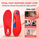 Vasyli Custom Full Length Insoles, Arch Support Shoe Inserts, L, Red — 8