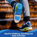 Shock Absorbing Gel Insoles for Walking & Standing All Day – Reduce Heel Impact, Anti-Fatigue, Low-Profile Shoe Inserts with Heel Cushion & Forefoot Massage, Men & Women - Blue — 5