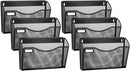 samstar 6 Pack Mesh Wall Mounted File Holder Metal Wall File Pocket Mail Organizer for Office/Home(with Label Panel) — 1