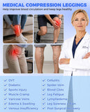 Medical Grade Compression Leggings Women, 15-20 Mmhg Compression Stockings | Medium | Black — 6