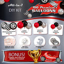 ALL-IN-1 Race Car Balloon Arch Kit with BONUS Trophy & RaceCar - Cars Balloon Garland Kit for Race Car Theme Birthday Party Supplies & Hot Wheels Balloons Race Cars Decorations | Red, Black, Silver — 2