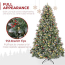Hykolity 6 ft Prelit Christmas Tree with Pine Needle and Red Berries — 3