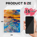 ESRICH 16 Pack 4x6 Inch Small Canvases for Painting, Painting Canvas 4x6 Inch Cotton Primed Acid Free Mini Blank Canvas Panels for Oil Paint,Watercolor,Acrylic Paint, Gouache, Tempera | 4x6in — 2