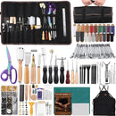 Tikjiua 456Pcs Leather Tooling Working Kit, Leather Crafting Tools with Bag | 456 Pcs — 1