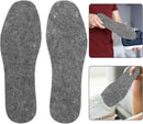 SHOWERORO Warm Wool Felt Insoles for Men and Women, Large Size S 25cm, Breathable Thermal Shoe Inserts with Cuttable Design, Sweat-Absorbing Winter Boot Insoles for Cold Weather — 7
