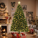LEVELEVE Premium 7.5FT Pre-Lit Classic Artificial Holiday Christmas Tree w/1,450 Branch Tips,380 LED Lights for Home,Office,Party Decoration — 1