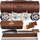 Leather Shoe Polish Kit - Birthday Gifts for Men, Dad, Shoe Shine Kit, Leather Boot Care Kit, Mens Gifts Ideas — 1