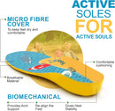 Footlogics Fun Kids Orthotic Shoe Insoles with Arch Support for Children’s Heel Pain (Sever’s Disease), Growing Pains, Flat Feet - Children’s, Pair (Kids 1-3, Yellow) — 2