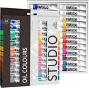 PHOENIX Oil Paint Set - 24x12ml/0.4 Fl Oz Tubes, Non-toxic Oil Based Paints for Canvas Crafts, Oil Painting Supplies for Artists, Adults & Beginners | 24 Colors x 0.4 fl oz — 1